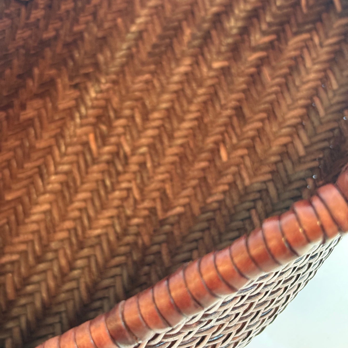 Genuine Leather Handmade Woven Tote / Hobo Bag - Dark Brown (WHB016)