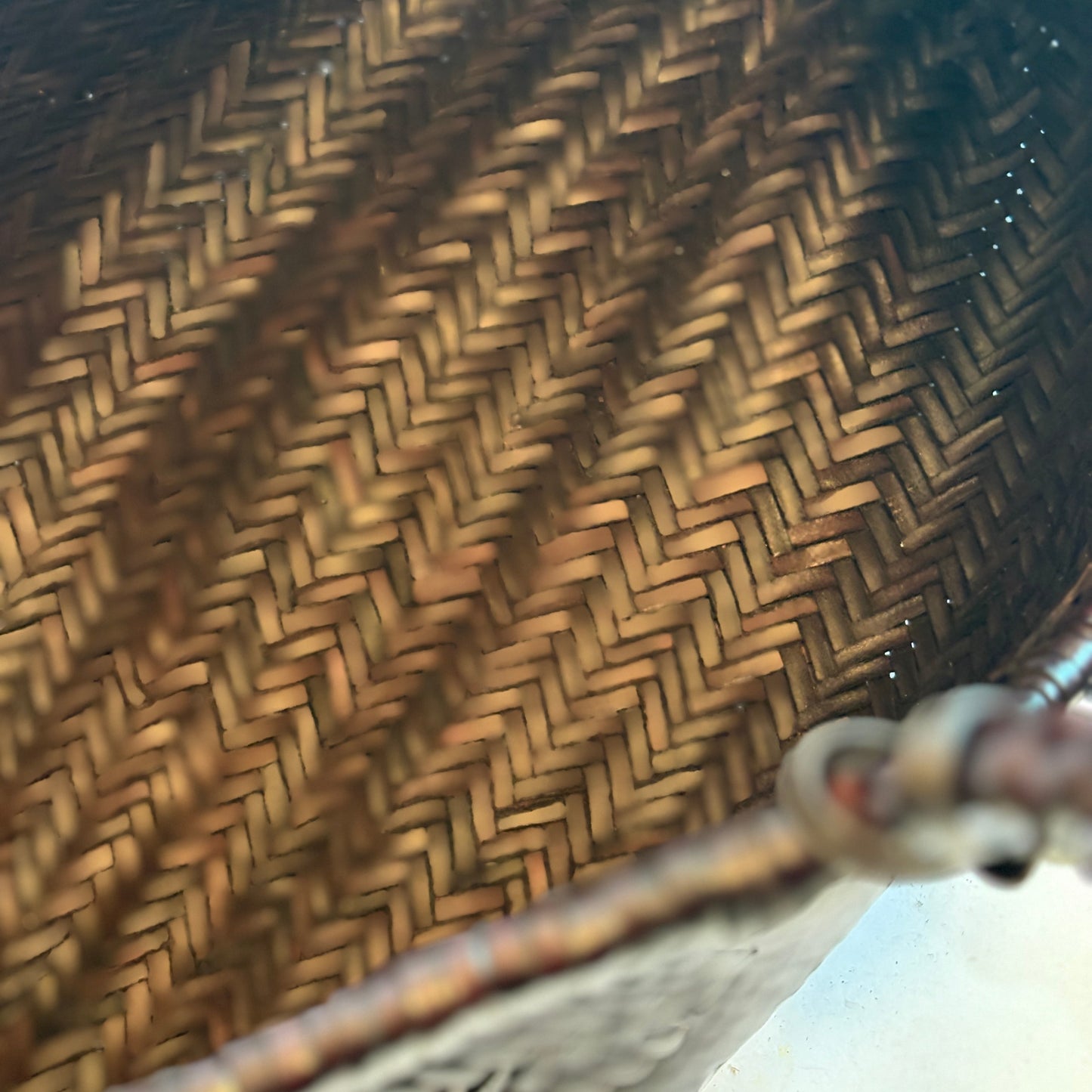 Genuine Leather Handmade Woven Tote / Hobo Bag - Brown (WHB027)