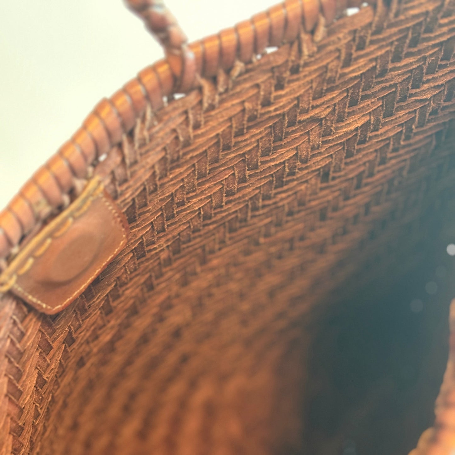 Genuine Leather Handmade Woven Tote / Hobo Bag - Dark Brown (WHB017)