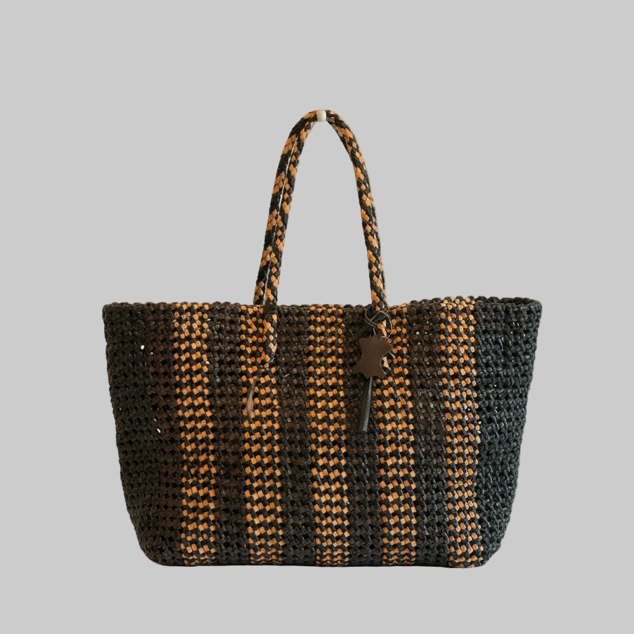 Genuine Leather Handmade Woven Tote / Hobo Bag - Multi Colour (WHB026)